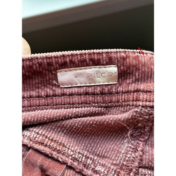 PILCRO Women's Rose Corduroy Slim Boyfriend Crop 5 Pocket Mid Rise Pant Size 32 - Picture 7 of 11